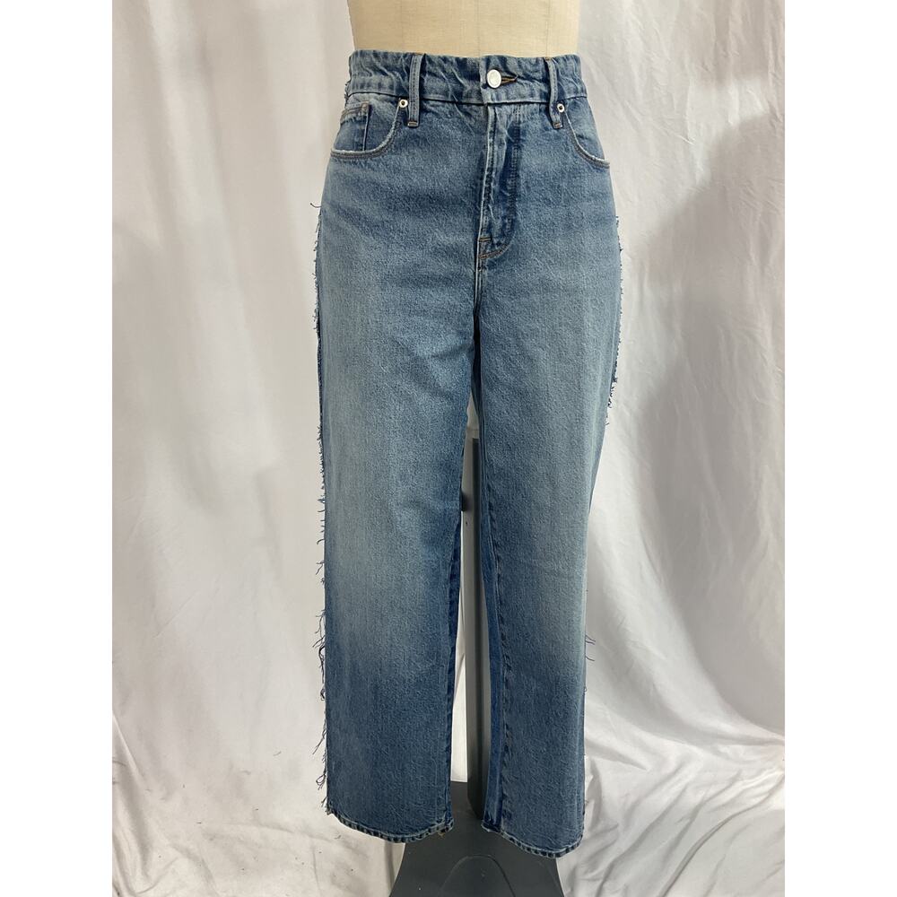 Good American 'Good '90s' Blue Relaxed Denim Jeans Size 28